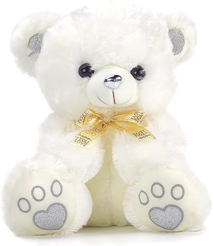 VYUSIT Oso de peluche lindos juguetes de peluche con huellas de lazo y nudo suave y pequeño de 20 pulgadas