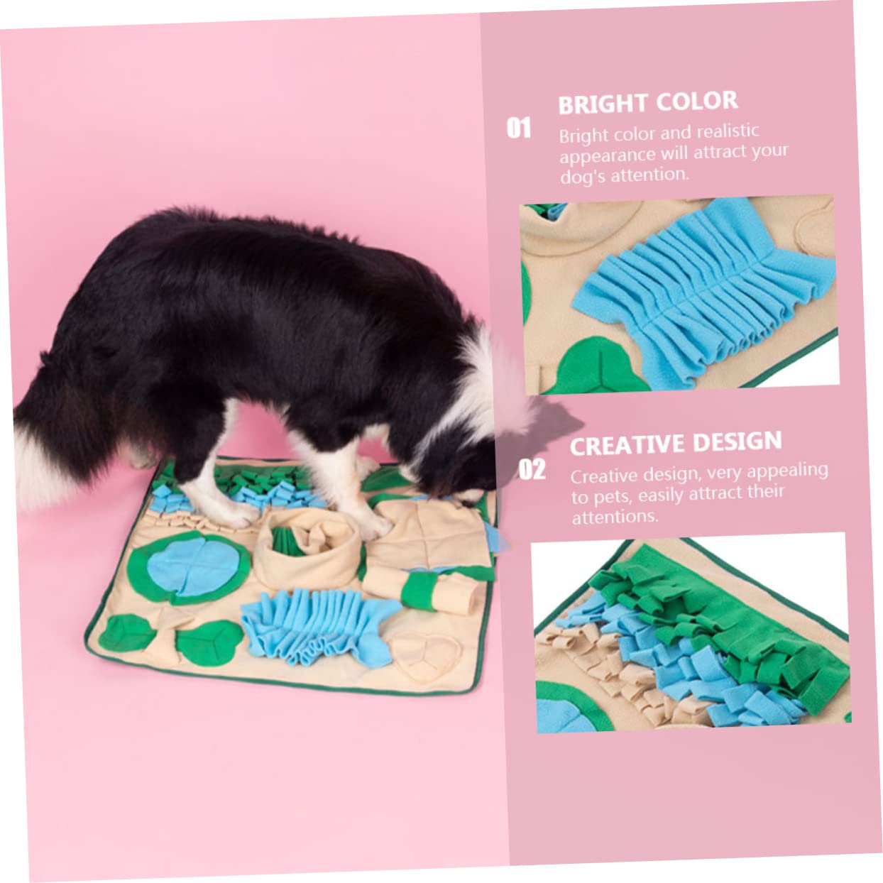 Hundeschnüffelmatte Futtermatte für Haustiere, 1 Stück aus Polar Fleece