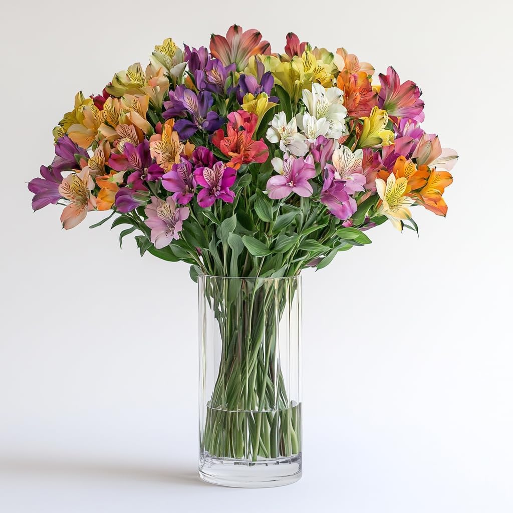 GlobalRose 30 Assorted Alstroemeria Flowers – Responsibly Sourced Peruvian Lilies Flowers – Hand-Picked Flowers Fresh Bouquet for Graduation, Anniversary & Special Occasions (3 Bunches of 10 Stems)