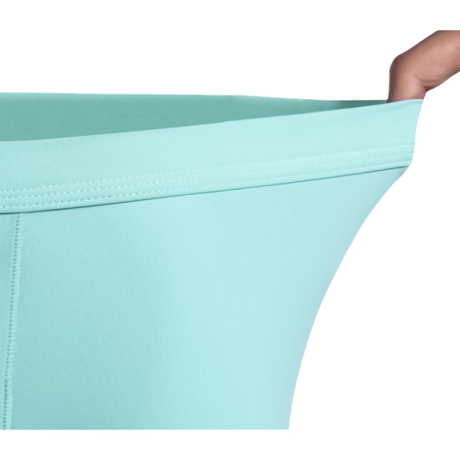Boxer Uomo Seamless Ice Silk Maschile Biancheria Bianche da Brief Pugile Maschi-Verde-XXL