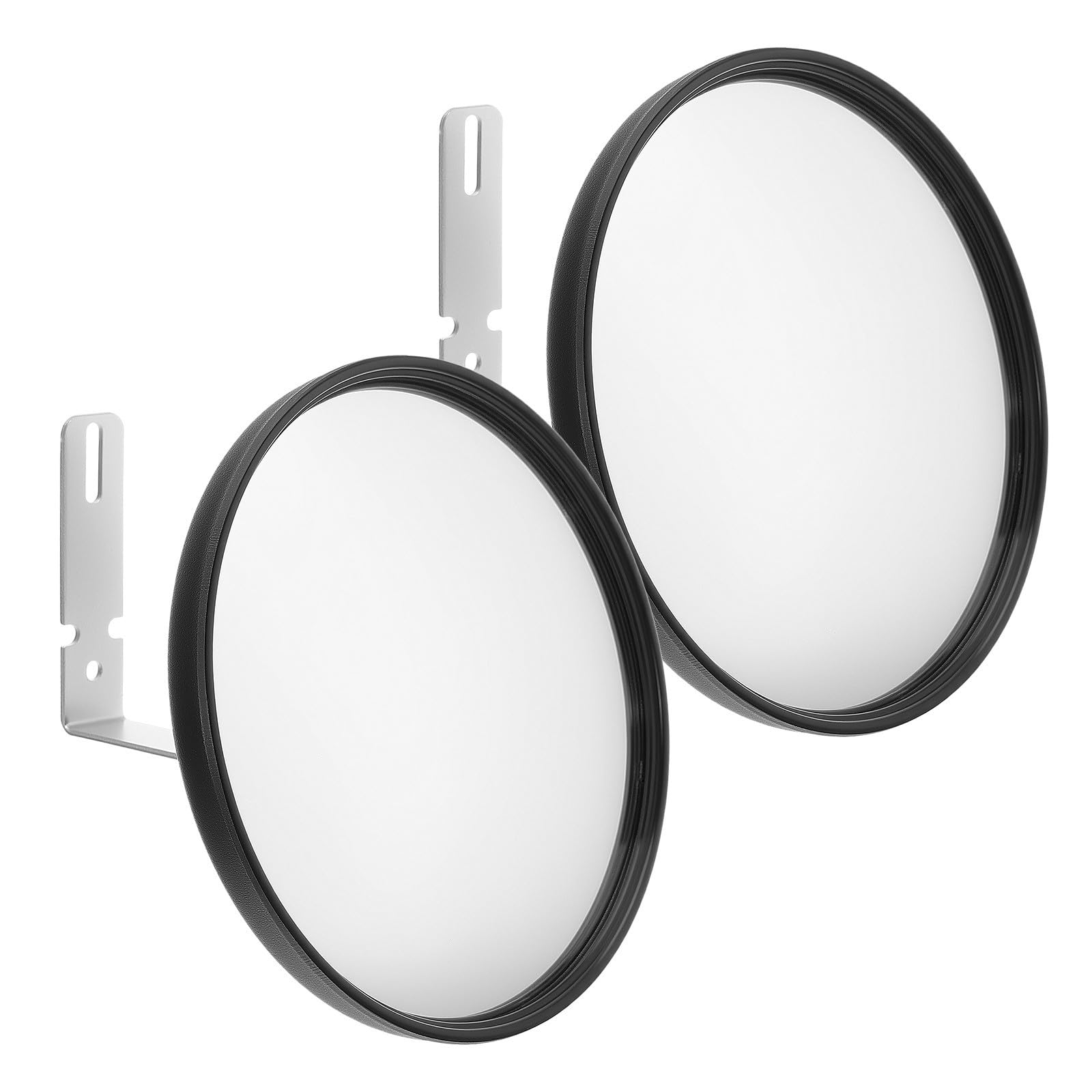 2 Piezas Espejo Convexo de Seguridad para Esquina 16cm, Negro