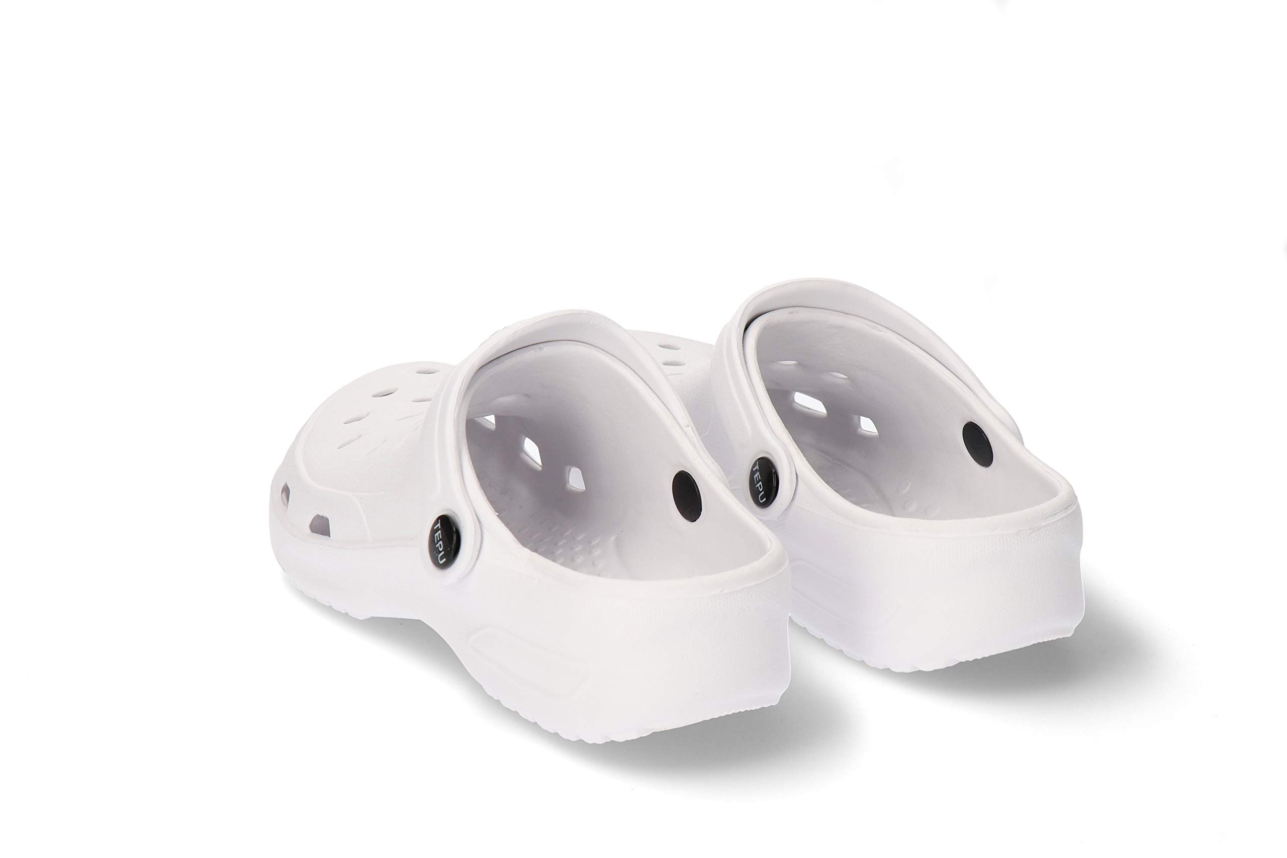 TEPU Sabots pour Femme Blanches Sanitaire | Confort Design et Qualité | Blanc, 36