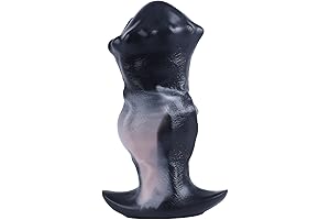 4.45in Black Monster Dildo for Anal Play and Prostate Massage