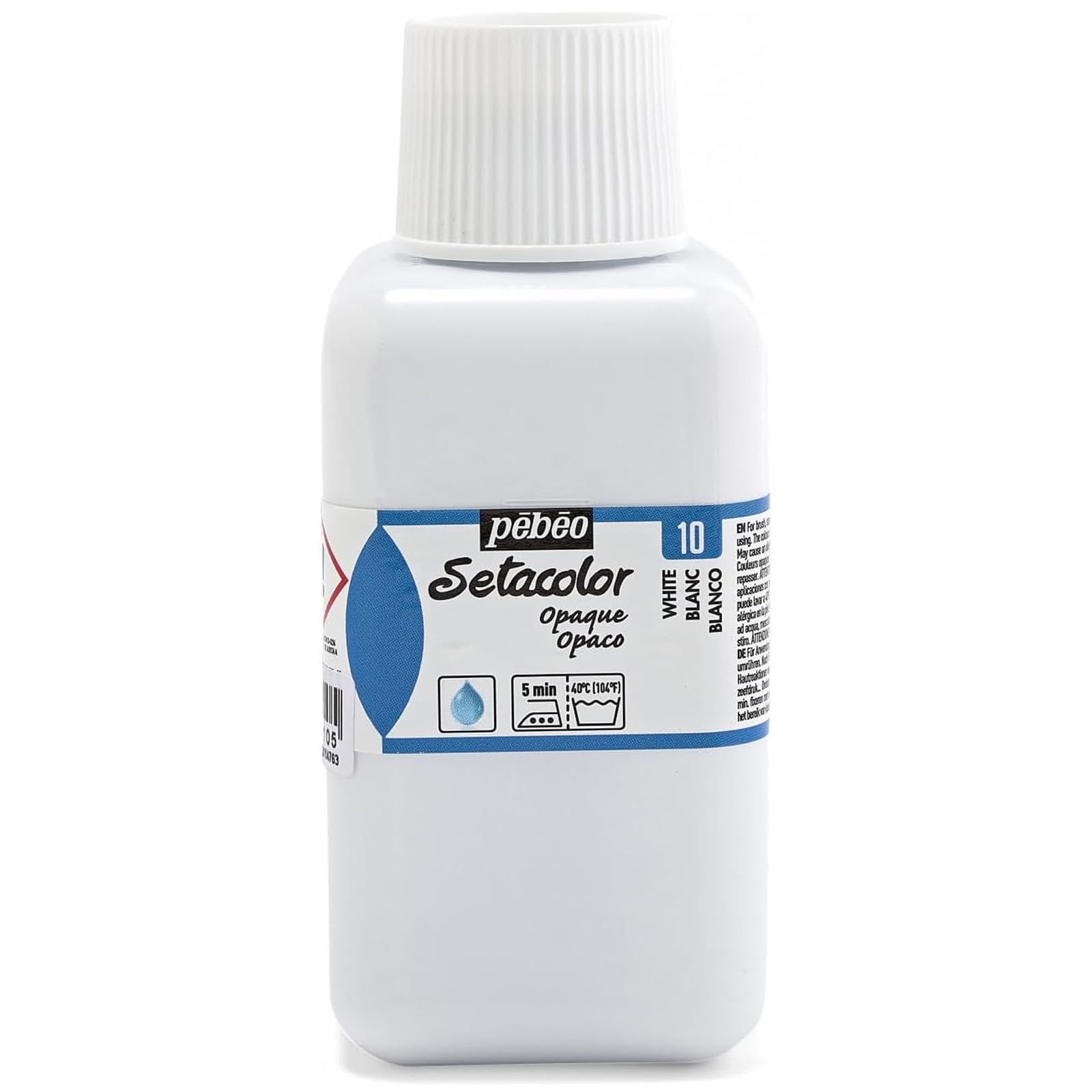 Pebeo Setacolor Opaque Fabric Paint 250-Milliliter Bottle, White by Pebeo