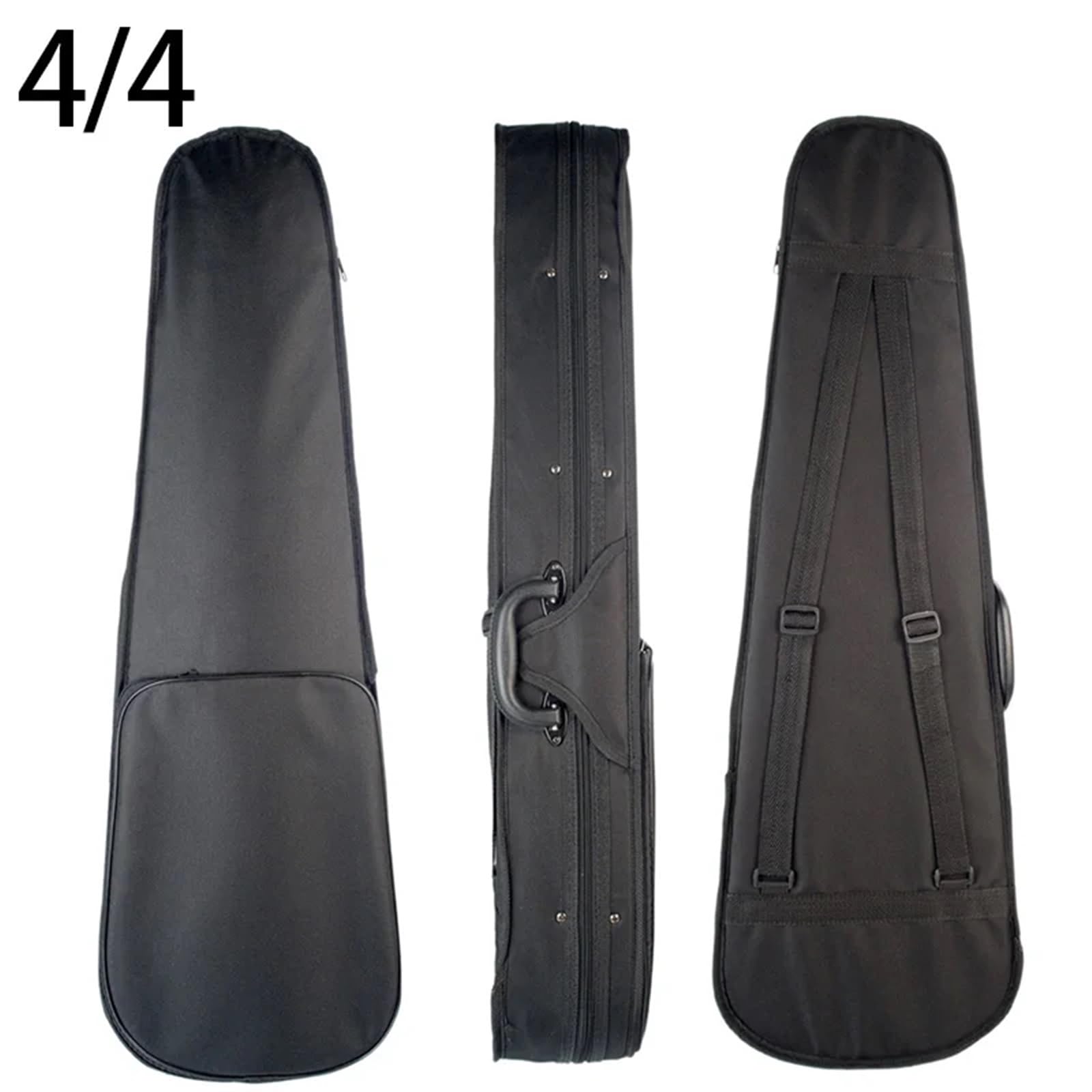 Estuche for violín Estuche rígido for violín con Forma Triangular Profesional de tamaño 4/4 - Piezas Interiores Plateadas for violín para Guardar Violines