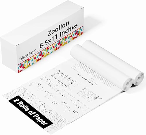 Papel térmico, papel de impresora térmica de 8.5 x 11 pulgadas, rollos de papel térmico M832 compatibles con Phomemo, Jadens, HPRT, MUNBYN, disponible en Yaxa Colombia