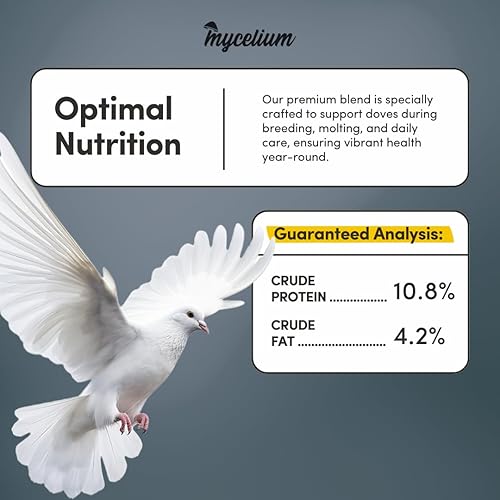 Mycelium Organic Dove Feed (5 LB Bag) | Balanced Wild Bird Food for Doves, Pigeons & Ground-Feeding Birds | High-Energy Formula | Non-GMO, Clean & Debris-Free | Made in USA(Feed,1 Count (Pack of 1))