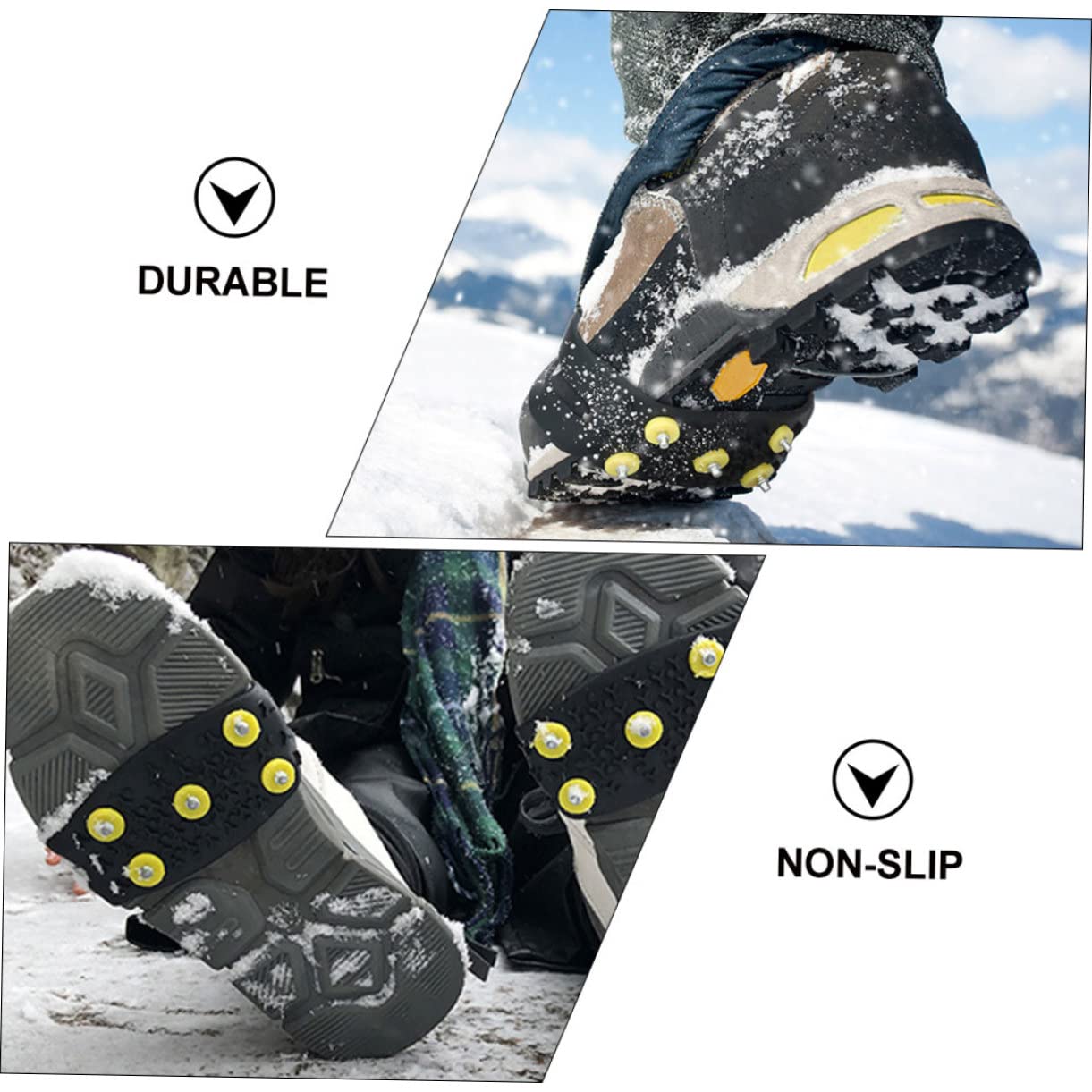 2 Paia Ramponi Antiscivolo per Scarpe Ramponi da Ghiaccio per Alpinismo Copriscarpe da Alpinismo per Arrampicata per Ragazzo Ragazza Ragazza per Esterni
