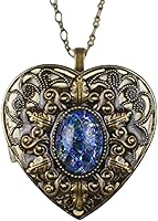 Vista 1 de Medallón de caja de música de ópalo azul zafiro