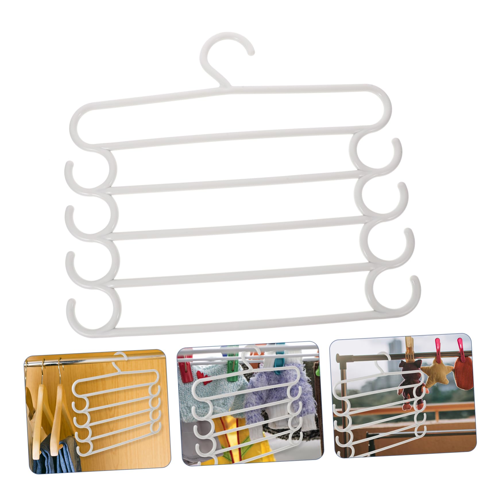 VOSAREA 5pièces à Pantalons Économiseurs Espace De Multifonctions pour Rangement De Vêtements Dressing Organisateur avec Latéraux pour Écharpes Et