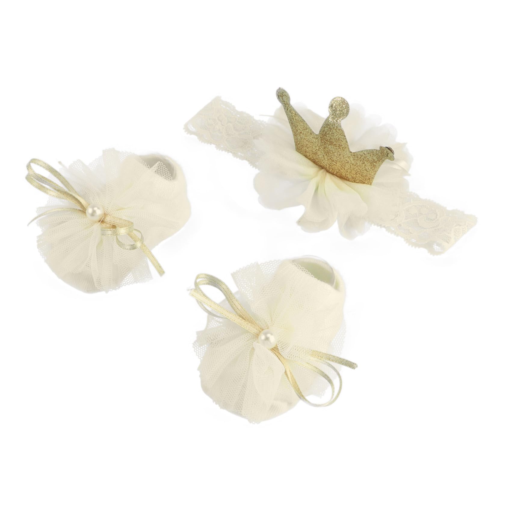 DOITOOL Baby Set Newborn Hairband Socks for Girls Babys Clothing Fashionable Bowknot Crown for Party Festival