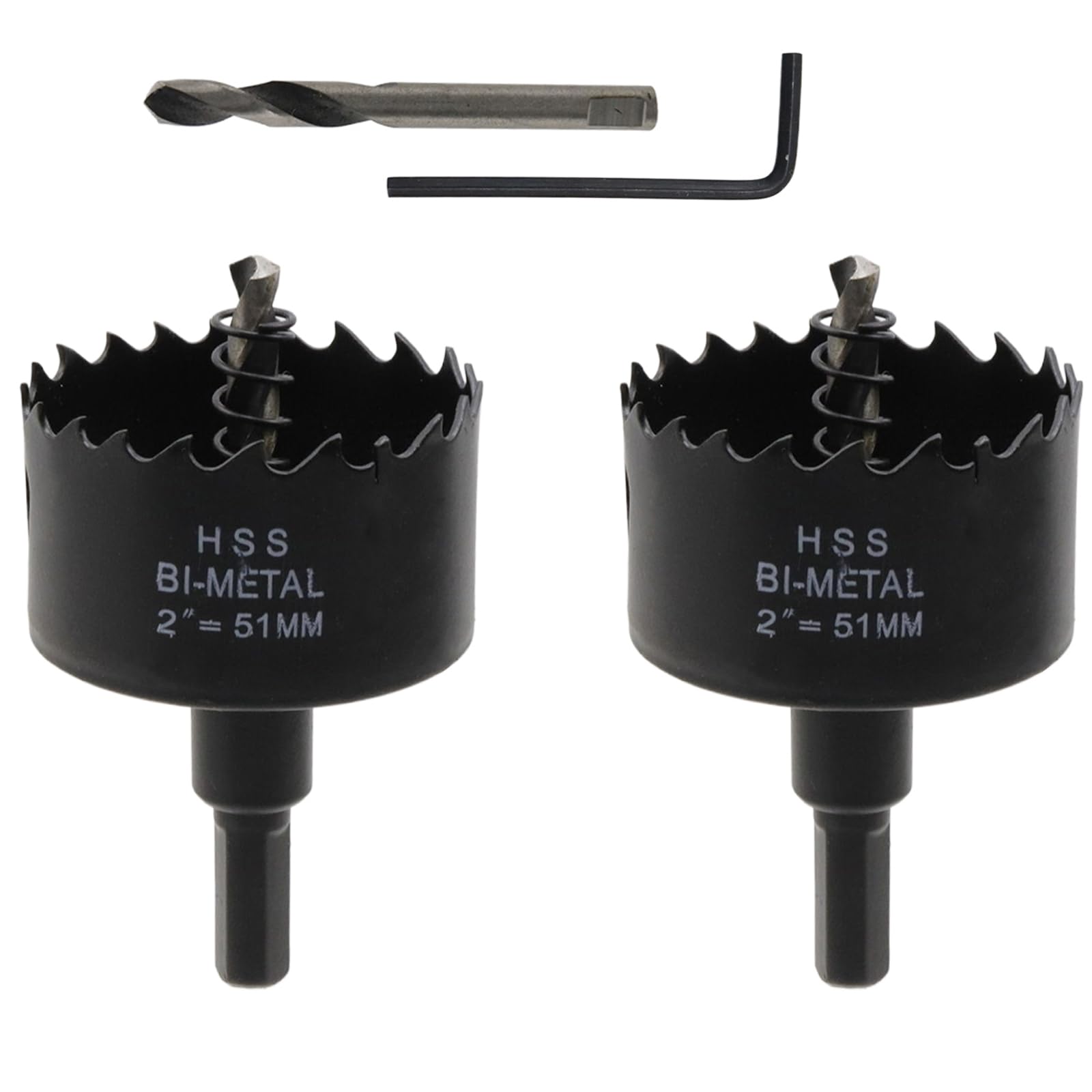 2-inch Hole Saw BI-Metal Hole Saw Drill Hole Cutter for Hard Wood, Thin Metal, Plaster Ceiling, Plastic, Fiberglass- 2pcs