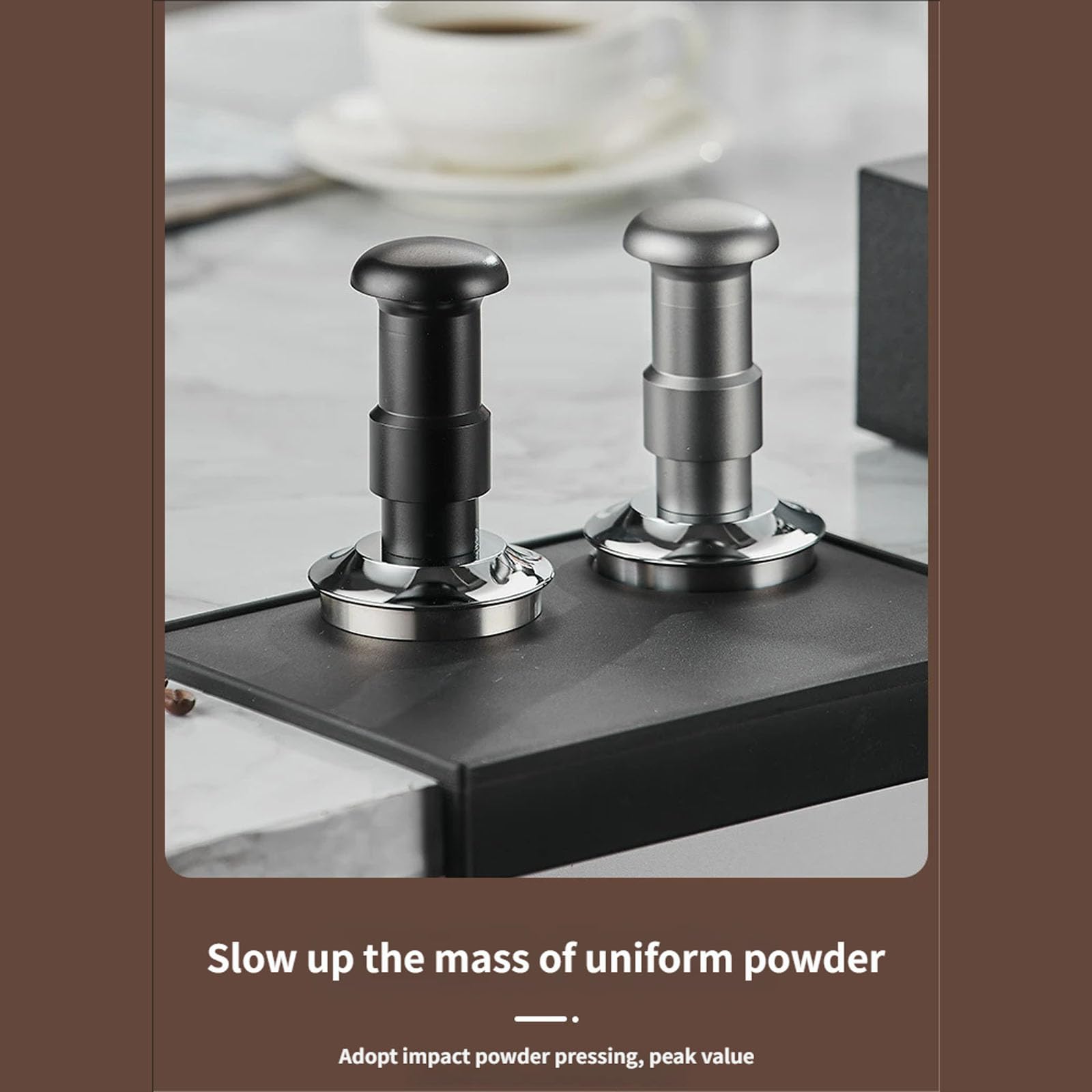 Doppio meccanismo a molla in acciaio inox pressacaffè espresso con manico ergonomico accessorio da cucina accessorio da cucina