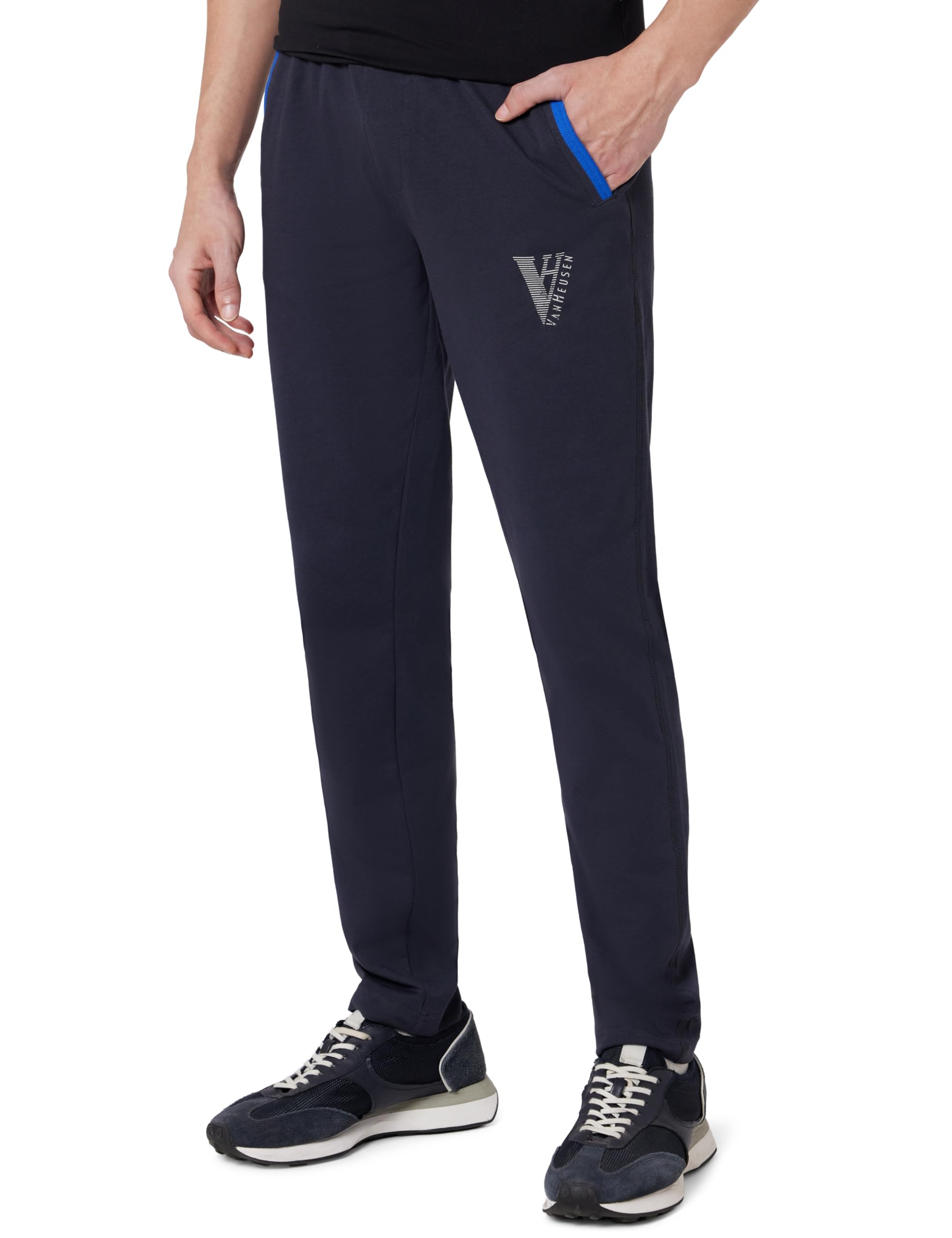 Men's Regular Fit Mid Rise Athleisure Trackpants - Cotton Rich - Smart Tech, Easy Stain Release, Anti Stat, Ultra Soft, Moisture Wicking