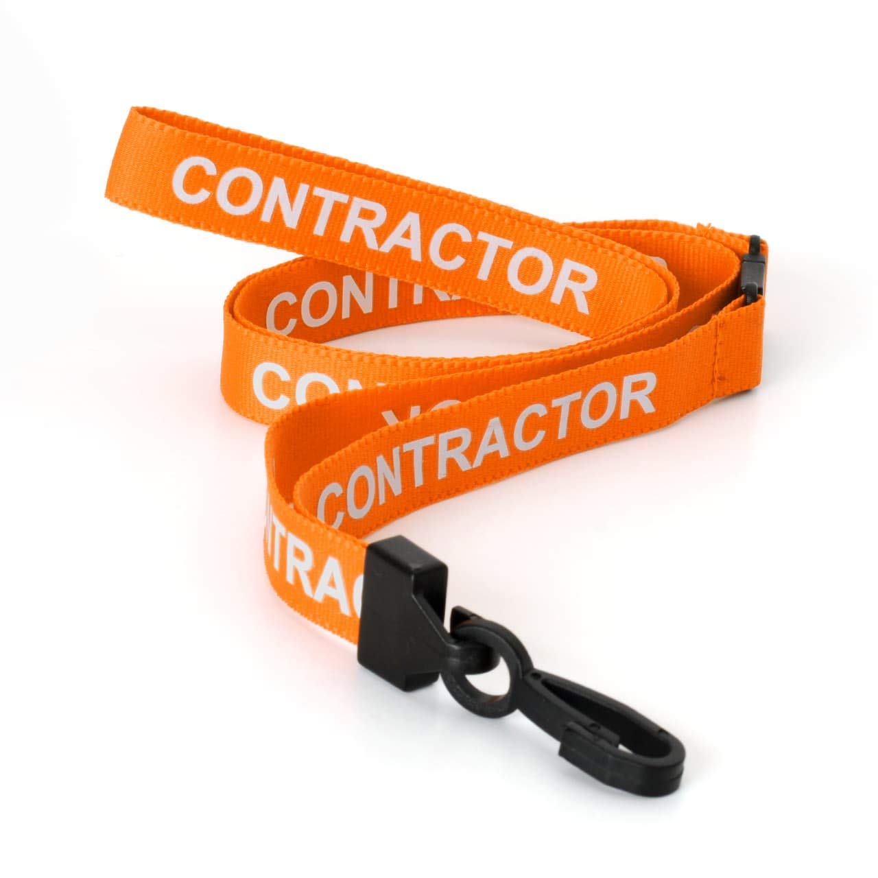 Ckb Ltd Orange Contractor Lanyards Breakaway Safety Lanyard Neck Strap Swivel Plastic Clip For Id Card Holder Pull Quick Release Design Pack Of 10