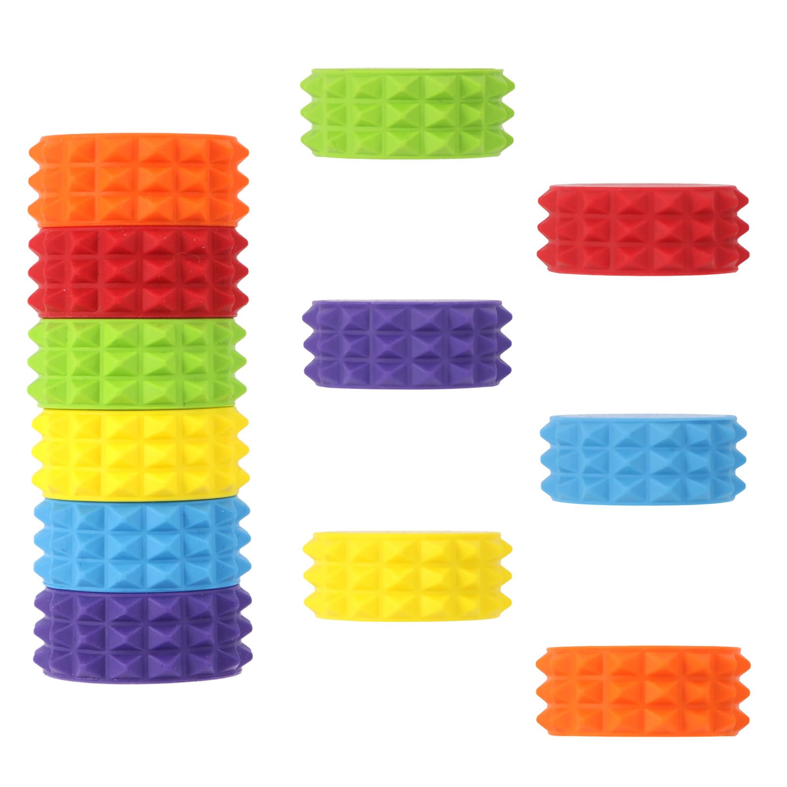 6pcs Silicone Magnetic Balls Fidgets, 6 Colors Magnet Sensor Fidget Portable Quiet Texture Gadgets Sensory Toy for Adults Teens Calming Down