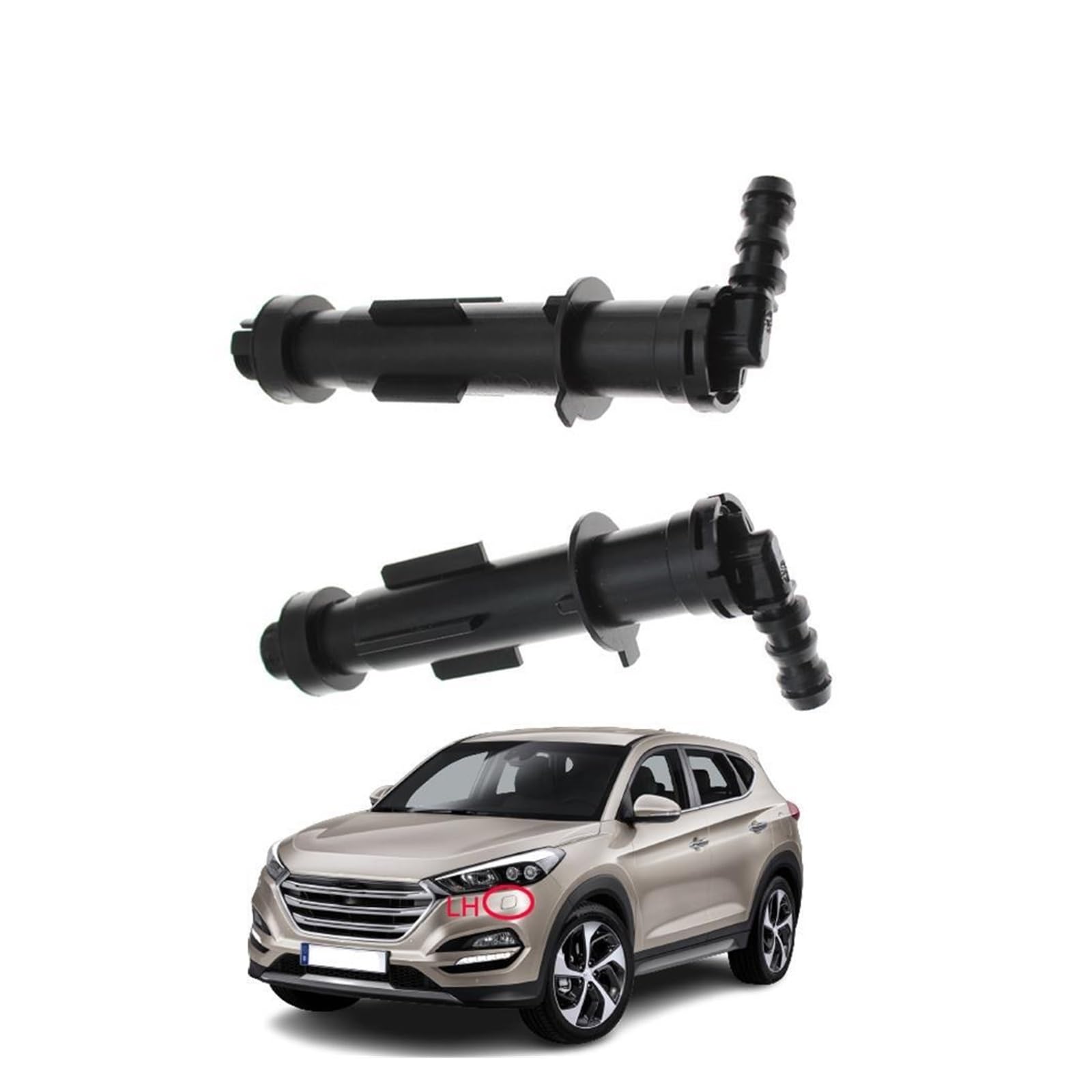 Boquilla lavaparabrisas delantero, apta for Hyundai, TUCSON 2015-98671-D3000 98672D3000 Cilindro de bomba de pulverización de limpieza de faro derecho izquierdo Limpiador de faros en spray(SE