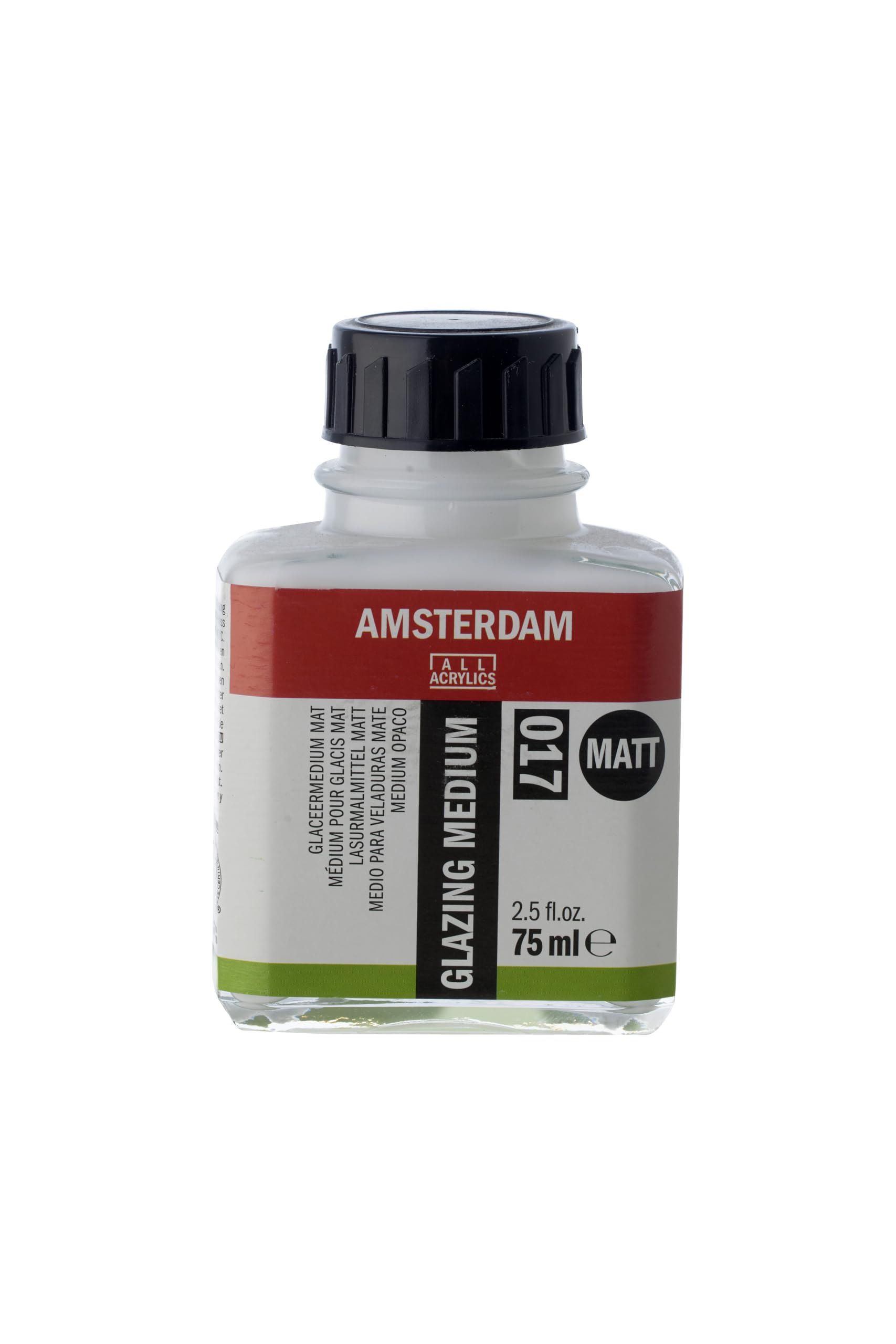 Amsterdam Mediums - Glazing Medium Matt 017-75 ml Bottle - Enhances Acrylic Paint - Self-Leveling, Flexible, Waterproof - Ideal for Transparent Glazing Layers