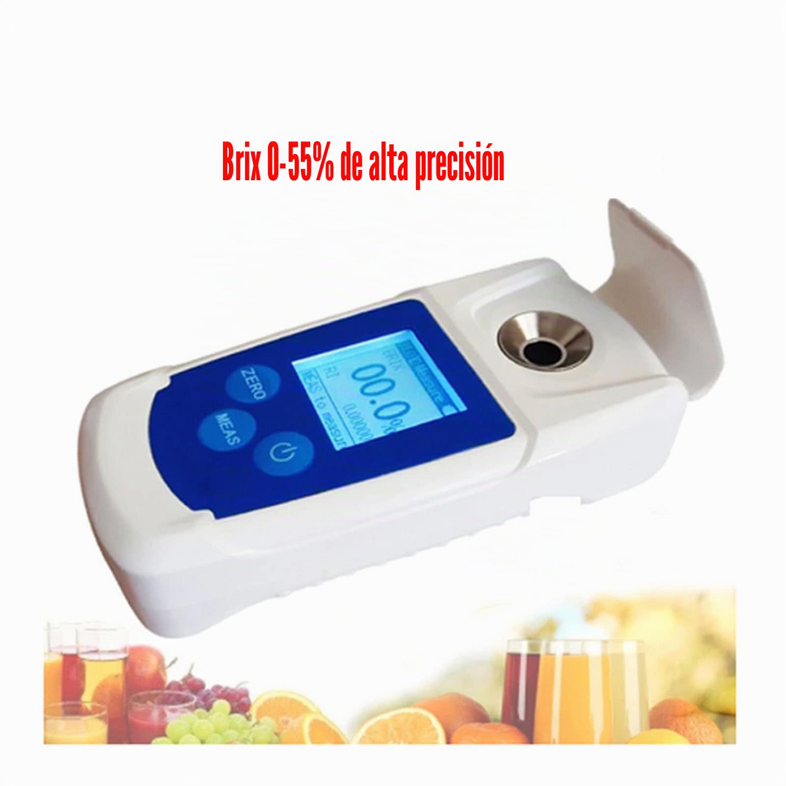 Refractómetro Brix refractómetro grados brix 0 55% Medidor Brix Pantalla Retroiluminada HD de Alta Precisión Prisma Refractivo de Alta Transmitancia para Medir Refraktometry