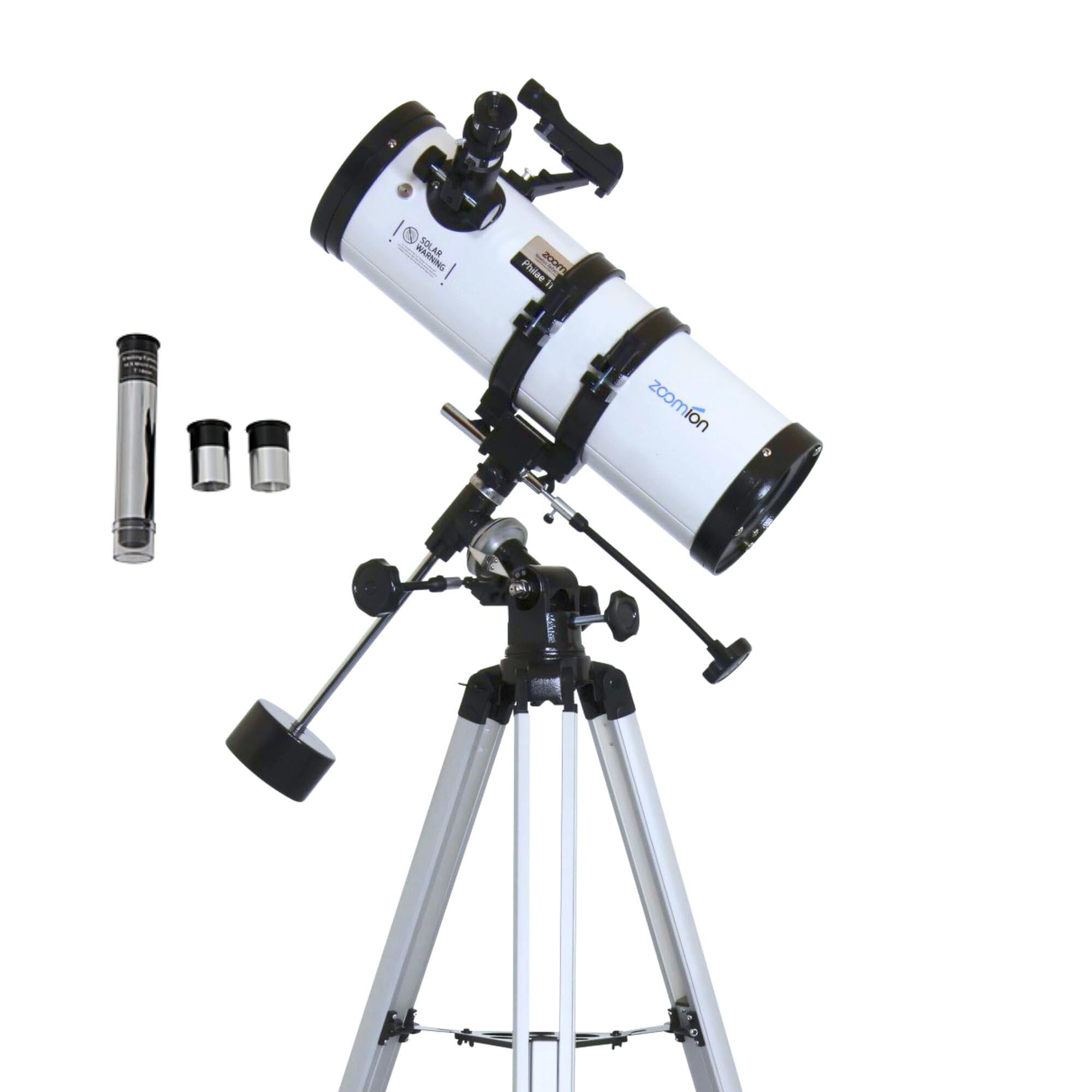 Philae 114/500 EQ riflettore telescopio - Cannocchiale astronomico con treppiede, supporto e oculari per bambini e principianti