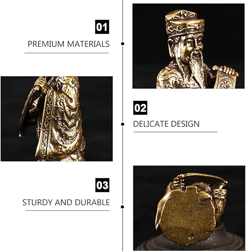 Miniatura 5 de iplusmile Adornos Dios de la riqueza Buda chino Estatuilla de Buda Shen Adorno Feng Shui Regalo Fengshui Decoración Wencaishen Decoración de mesa