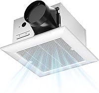 Amico Bathroom Exhaust Fan 110 CFM 1.0 Sones Quiet Low Noise Ventilation Ceiling Mount Easy Install ETL Certified