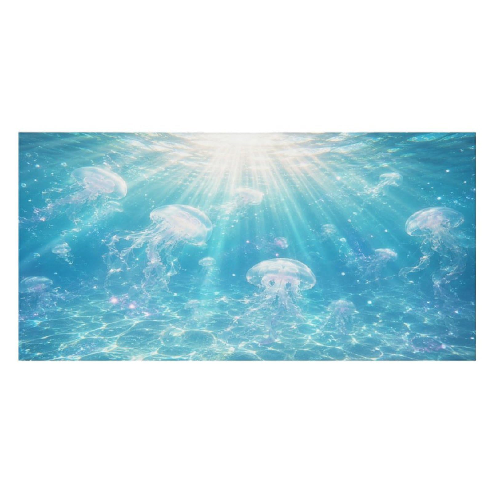 Anceky Underwater Jellyfish Ocean Sunlight Oversized Beach Towel Quick Dry Sand Free Microfiber Travel Towel Lightweight Multi Purpose Beach Blanket Pool Gym Bath Towel 63x31 in