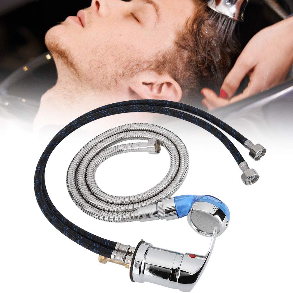 Kit de lavabo para champú de salón, grifo y rociador de 70 cm, grifo para cama de champú, grifo para lavar el cabello, manguera de 120 cm, grifo para lavabo, cabezal de ducha, silla de cama de champ