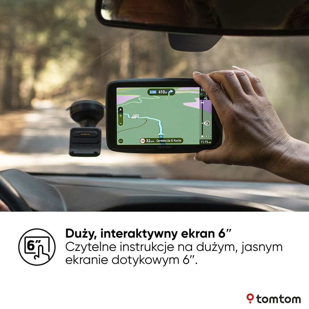 TomTom GO Navigator Nawigacja samochodowa (6-calowy ekran, aktualne informacje drogowe i ostrzeżenia o fotoradarach na okres próbny, mapy świata, aktualizacje przez sieć Wi-Fi)