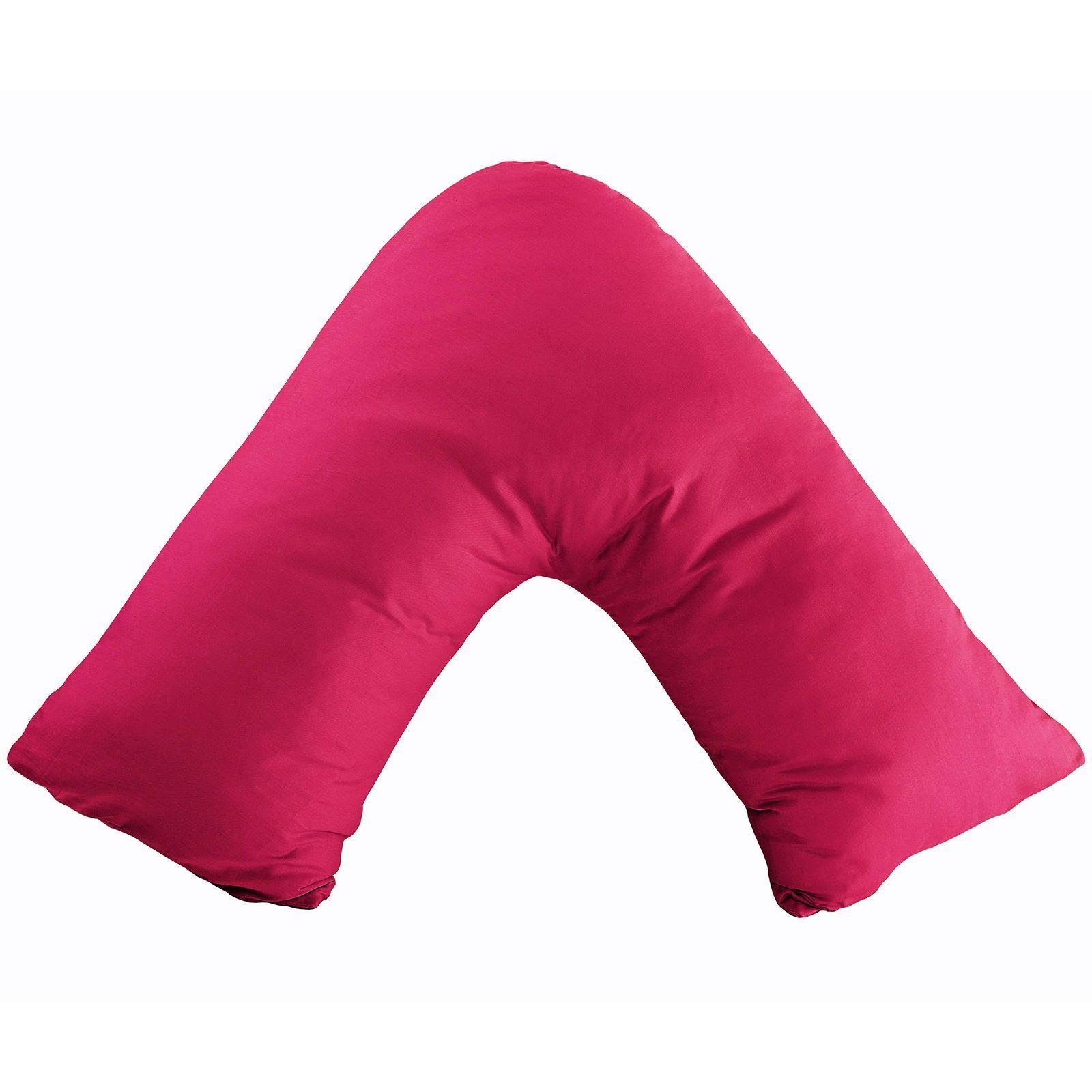 Looms & Leaves Fuchsia V Shaped Nursing Pillow Case Pregnancy Maternity Orthopedic Back & Neck Support (, V. Shaped Pillow Case)