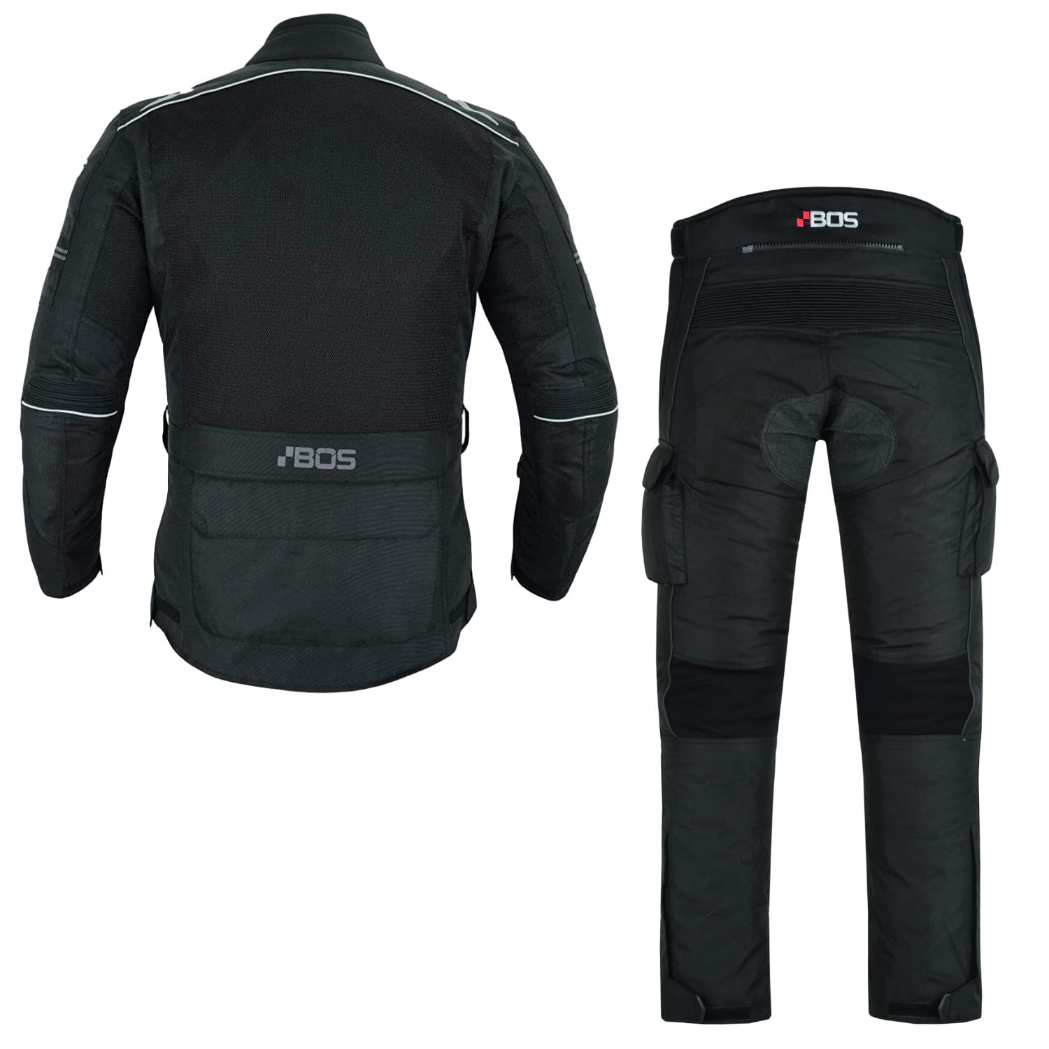 Motorrad Schutzkombi – 2-Teiler, Jacke + Cargo Hose, CE-Protektoren, Winddicht, Sportlich, Touring Motorrad Bekleidungs Set Herren