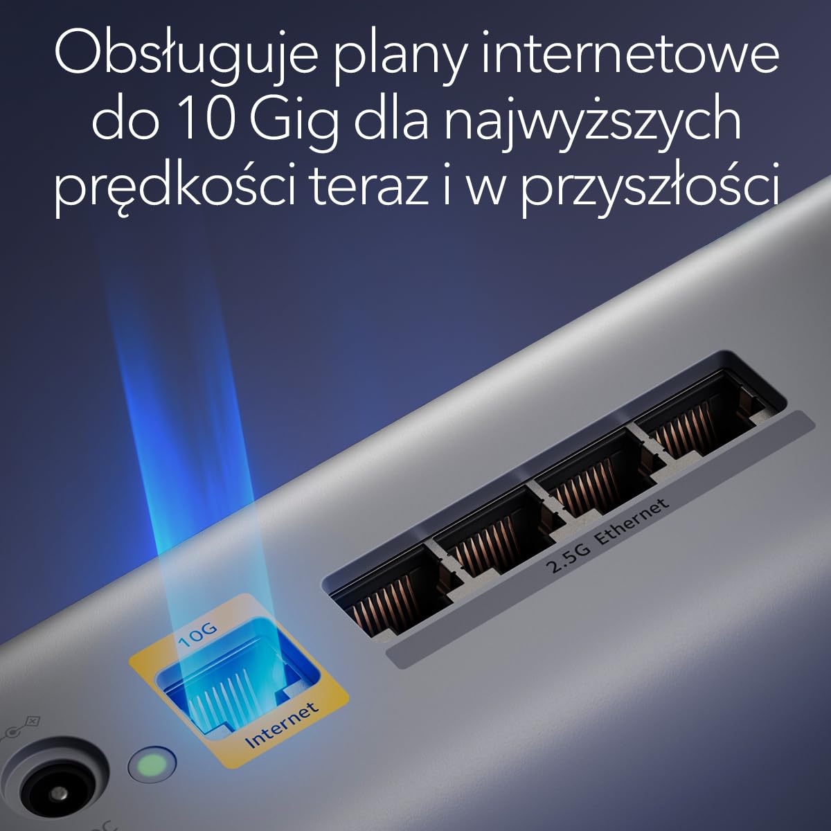 NETGEAR Orbi Trójpasmowy system WiFi 7 Mesh (RBE872) – router + 870 wzmacniacz sygnału satelitarnego, funkcje bezpieczeństwa, do 21 Gb/s, pokrywa do 400 m2, 150 urządzeń, port 10 Gb/s, BE21000