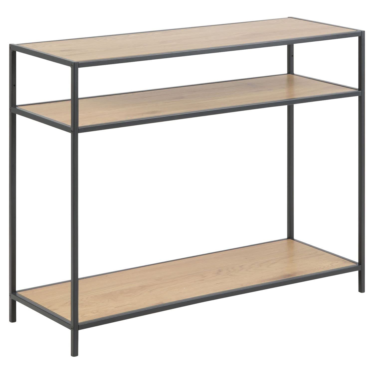 Toilinux.com Console Sireine a 3 piani in MDF e metallo, colore: Beige e Nero