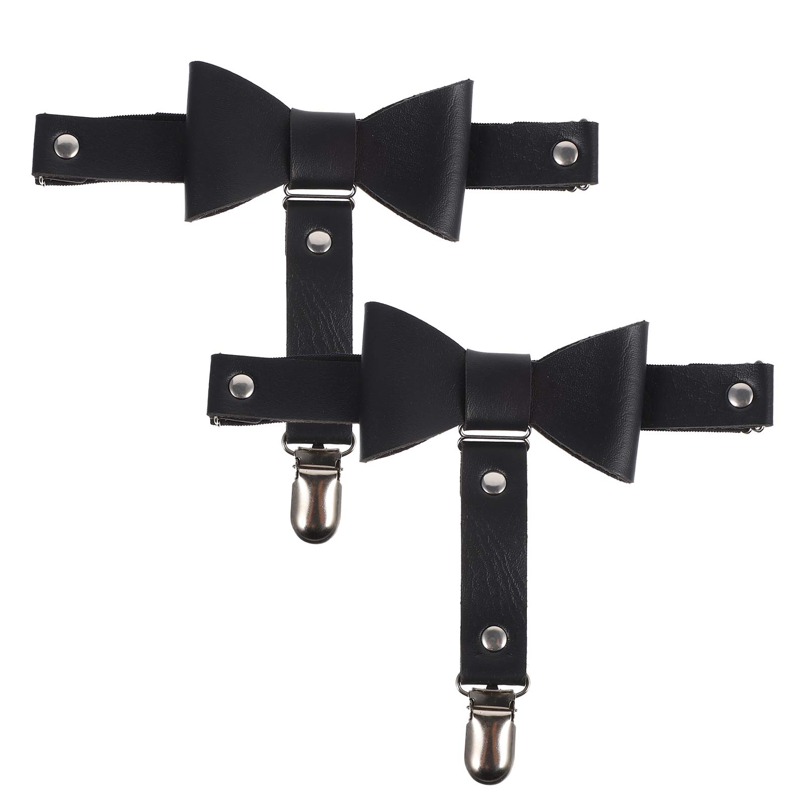 artibetter 2Pcs Bowknot Socks Leg Ring Belts Stockings Garters Adjustable Suspenders-picture-6