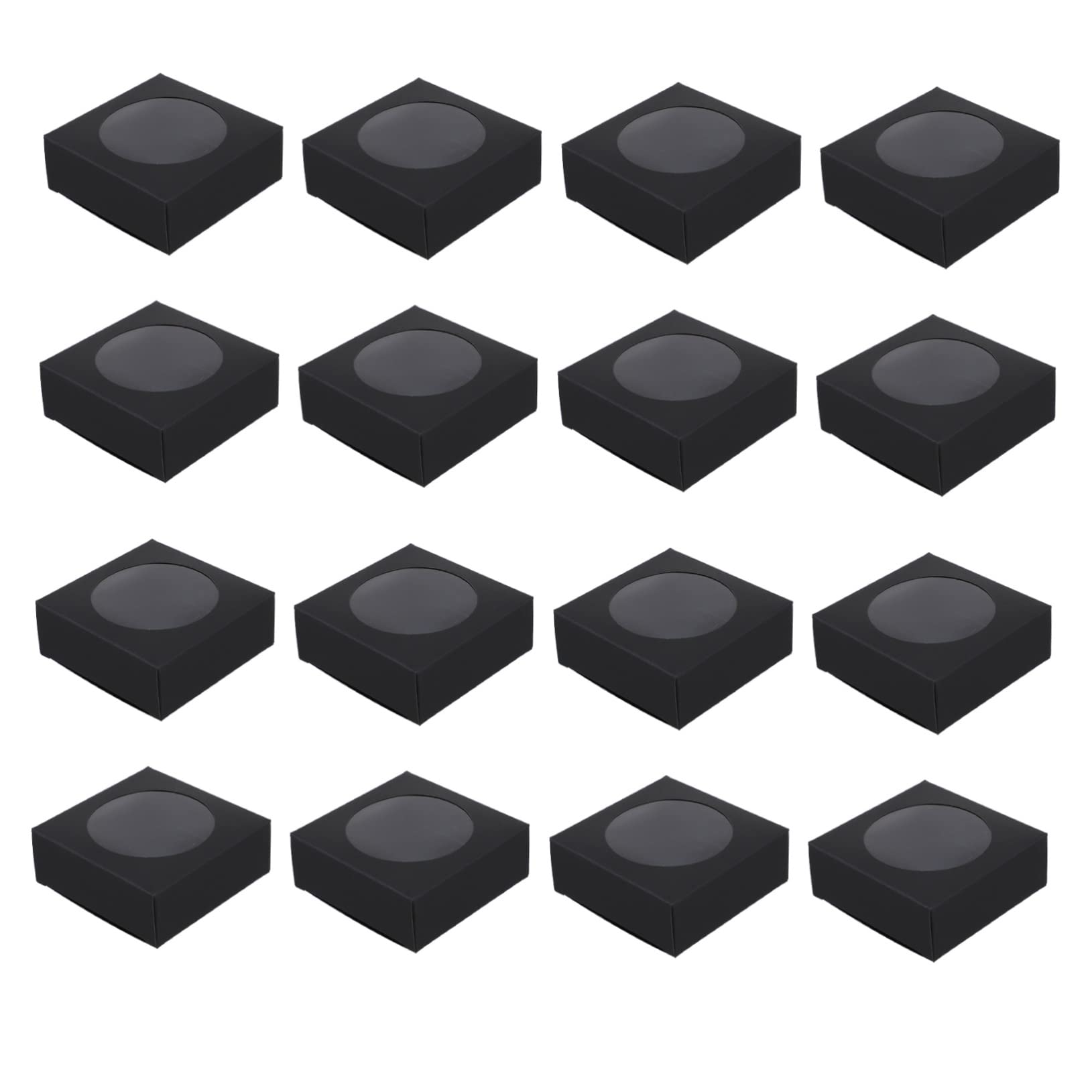 PRETYZOOM Sturdy Paper Cake Boxes Window 25 Pcs for Cupcake Cookie Wrapping Storage