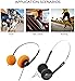 Jinshining Retro Over-Ear Earphones, Retro Headphones Wired,Mini Stereo Lightweight Headphone with Cord, 80s 90s Vintage Headset Wired,Headphone for Most Mobile Phones Playback Headphones (Black)