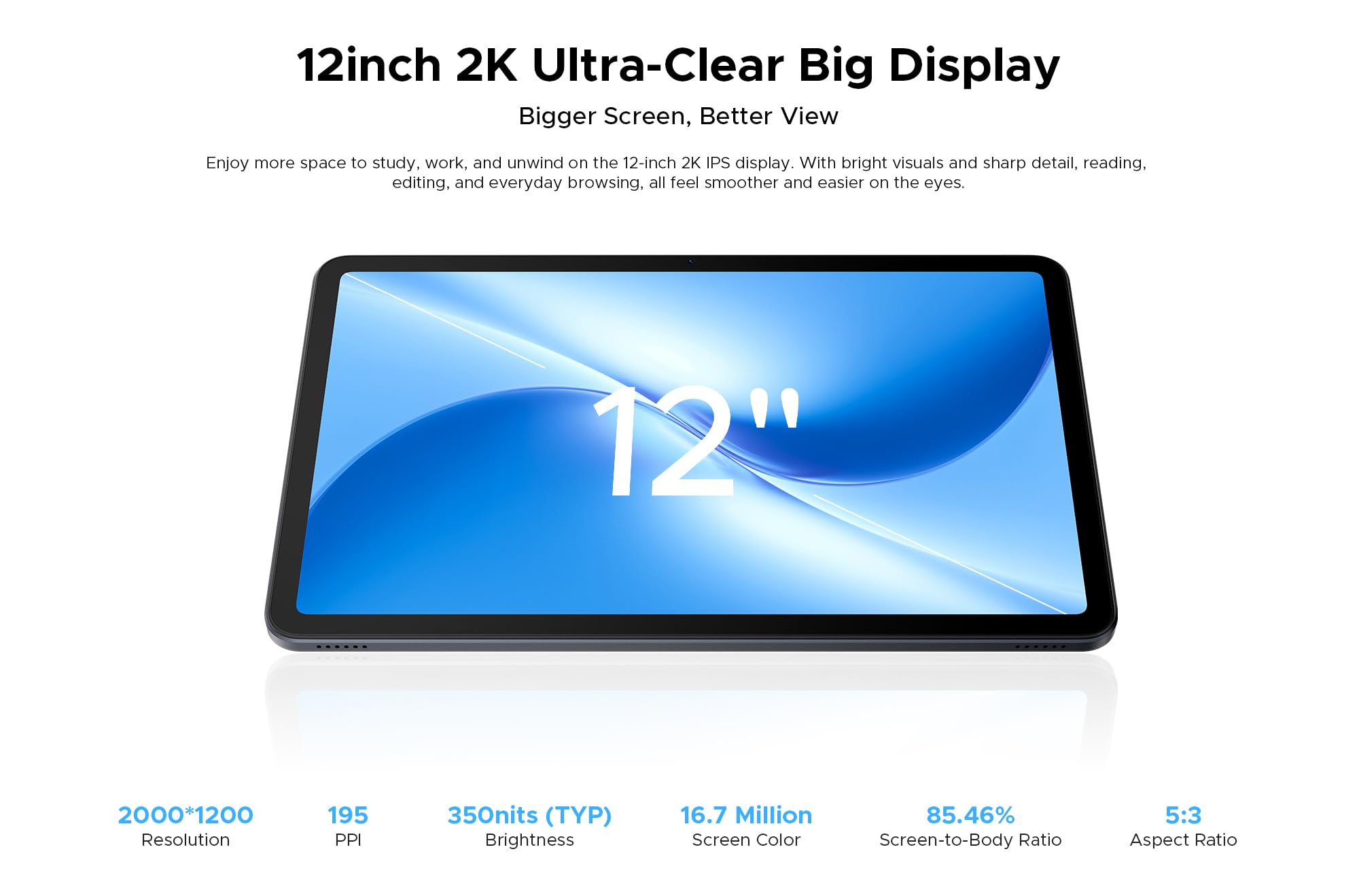 U12 tablet z systemem Android 16 AI, wyświetlacz 12" 2K FHD+ (metalowa obudowa 7,8 mm), 24 GB + 128 GB (2 TB zewnętrzne), akumulator 9000 mAh, tablety z systemem Android 5G WiFi, Gemini AI, kamera AI