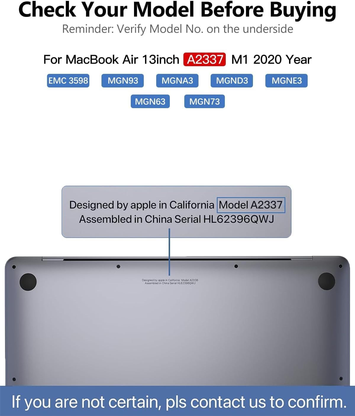 Schermo di ricambio A2337 da 13,3" per MacBook Air 13" M1 2020 (modello: EMC 3598, MGN93, MGNA3, MGND3, MGNE3, MGN63, MGN73), kit completo di montaggio dello schermo LCD con kit di montaggio (oro rosa