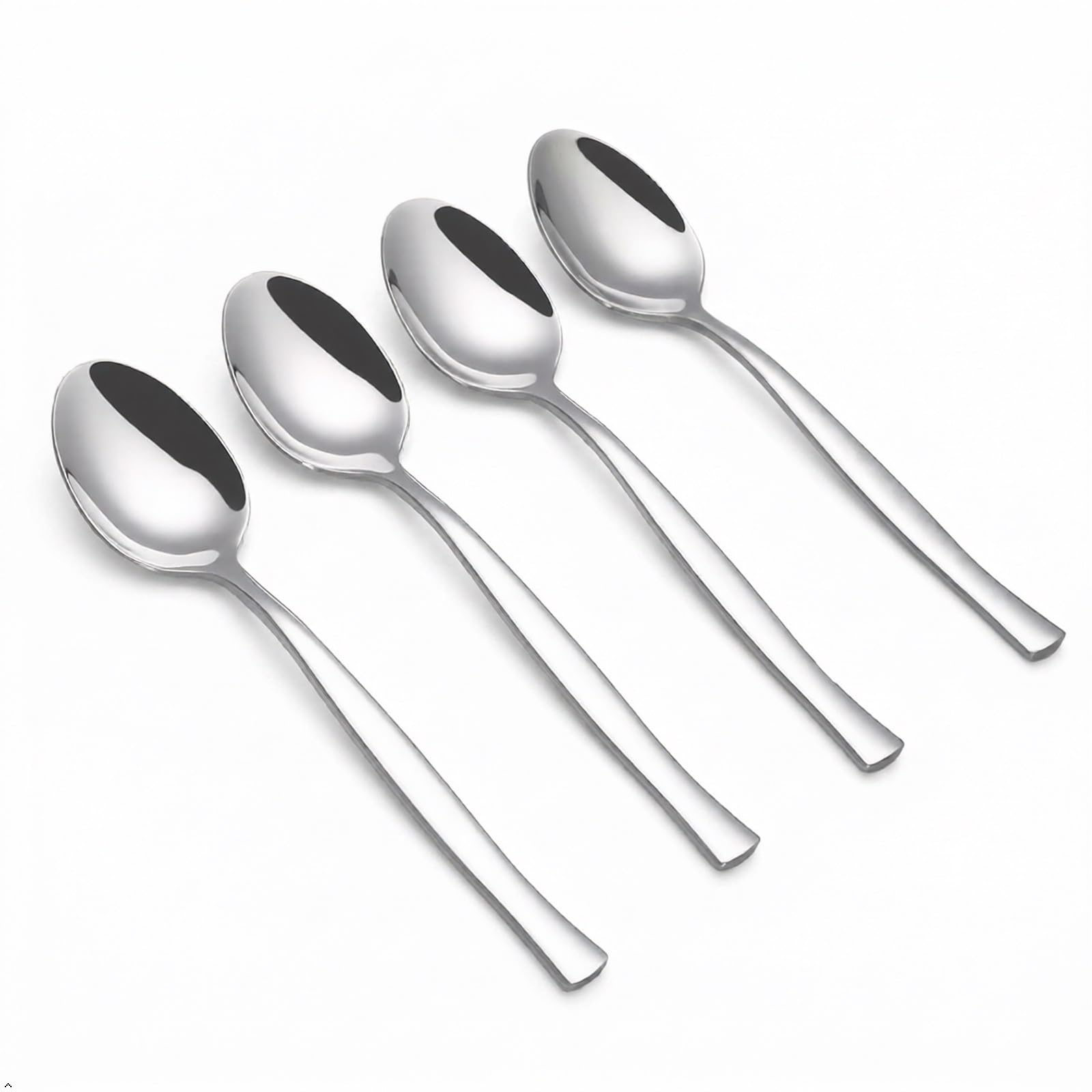 Qsbon 12 pezzi cucchiai da tavola, in acciaio INOX 18/10, 21,1 x 4,3 cm
