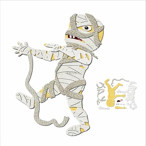 Miniatura 1 de Shadow Halloween Mummies - Troqueles de corte de metal para hacer tarjetas, kit de troqueles en relieve de papel, suministros de bolsillos de