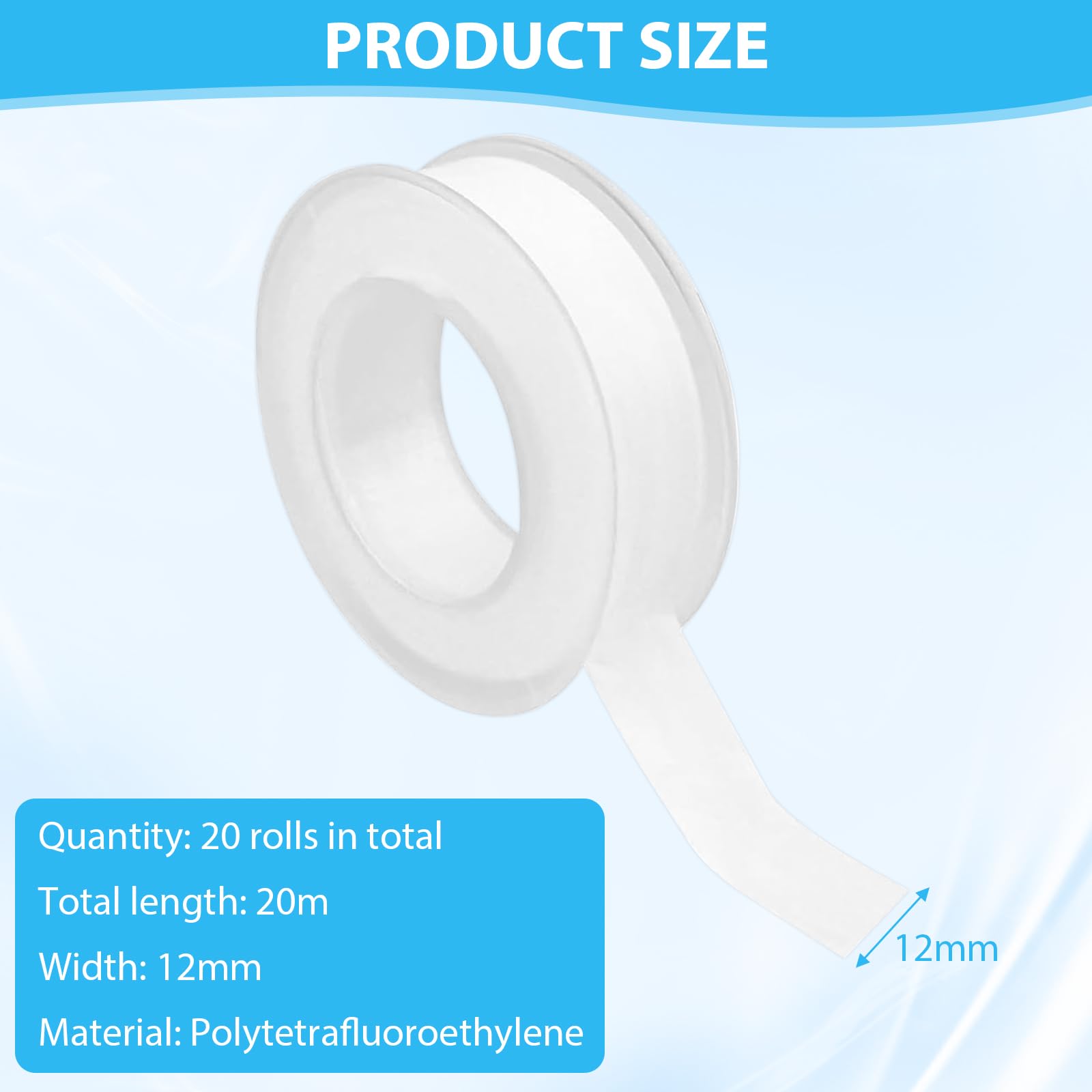 KIKAWORD 20 PCS PTFE Tape Plumbing Tape - Image 2
