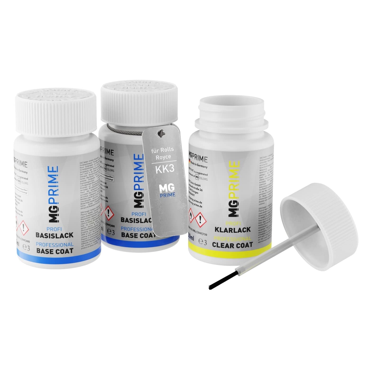 MG PRIME Car Paint Touch-up pen set for Rolls Royce KK3 Superflare undercoat base coat clear coat 50ml each