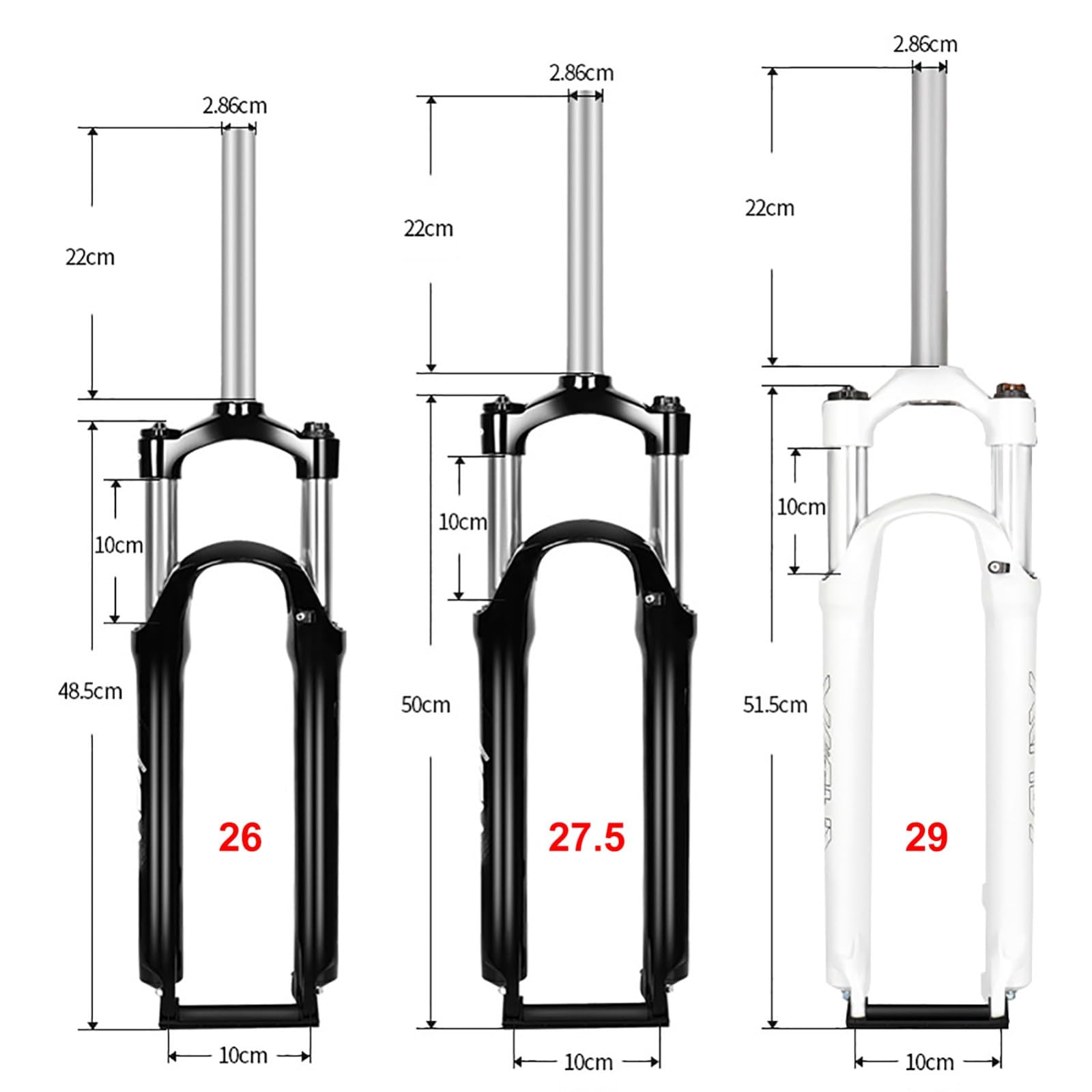 Rower górski amortyzowany pneumatycznie widelec MTB 26 27,5 29" ramię ze stopu magnezu do zjazdu rower sprężynowy 100 mm 2,26 cala
