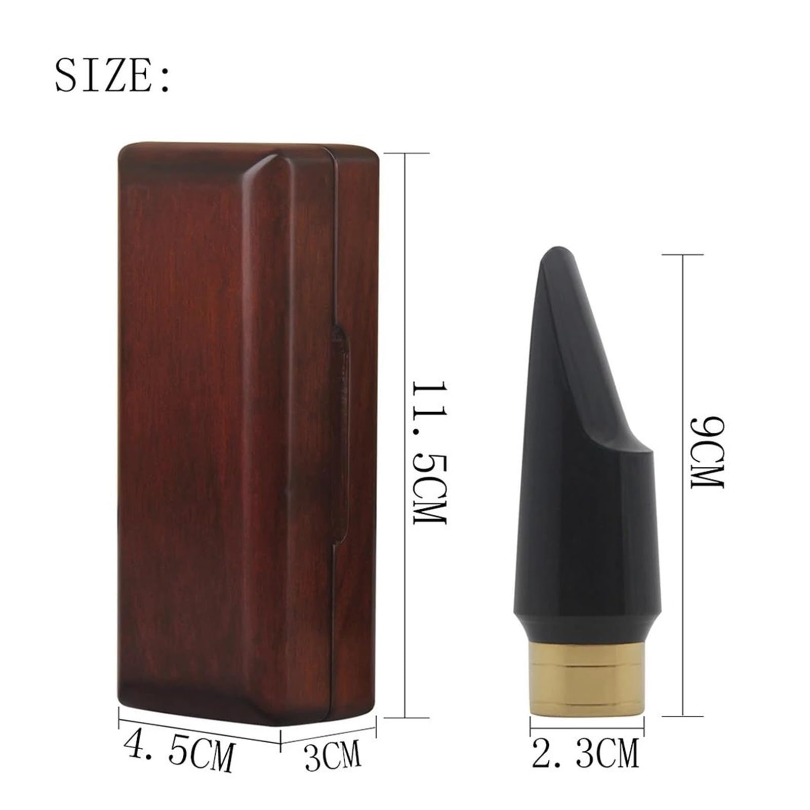 Kit de Accesorios saxofón Boquilla Universal Para Saxofón Alto, Accesorios Para Instrumentos De Viento De Madera, Piezas De Instrumentos De Boca ABS Con Caja