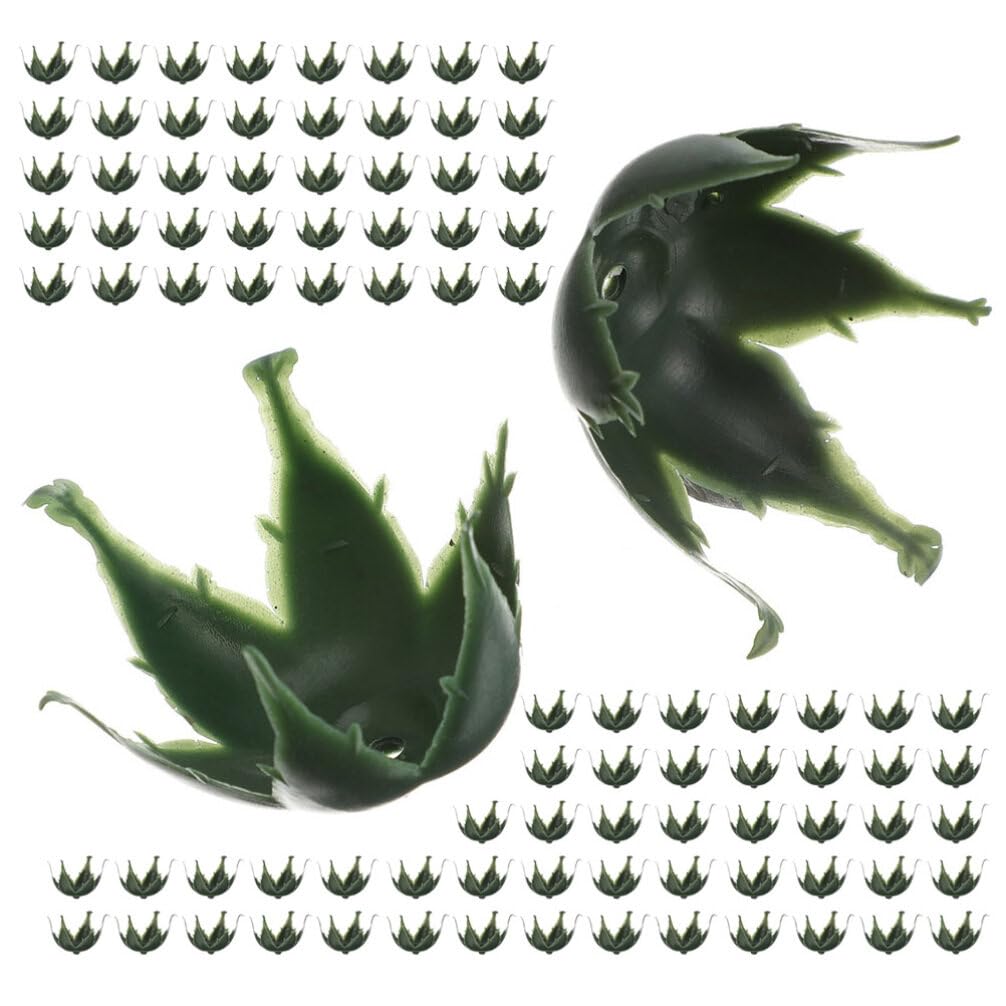 Luxshiny Artificial Flower Calyxes 100 Pcs Simulated Flower Receptacles for DIY Soap Flowers and Rose Calyx Bases Home Decor Accessories