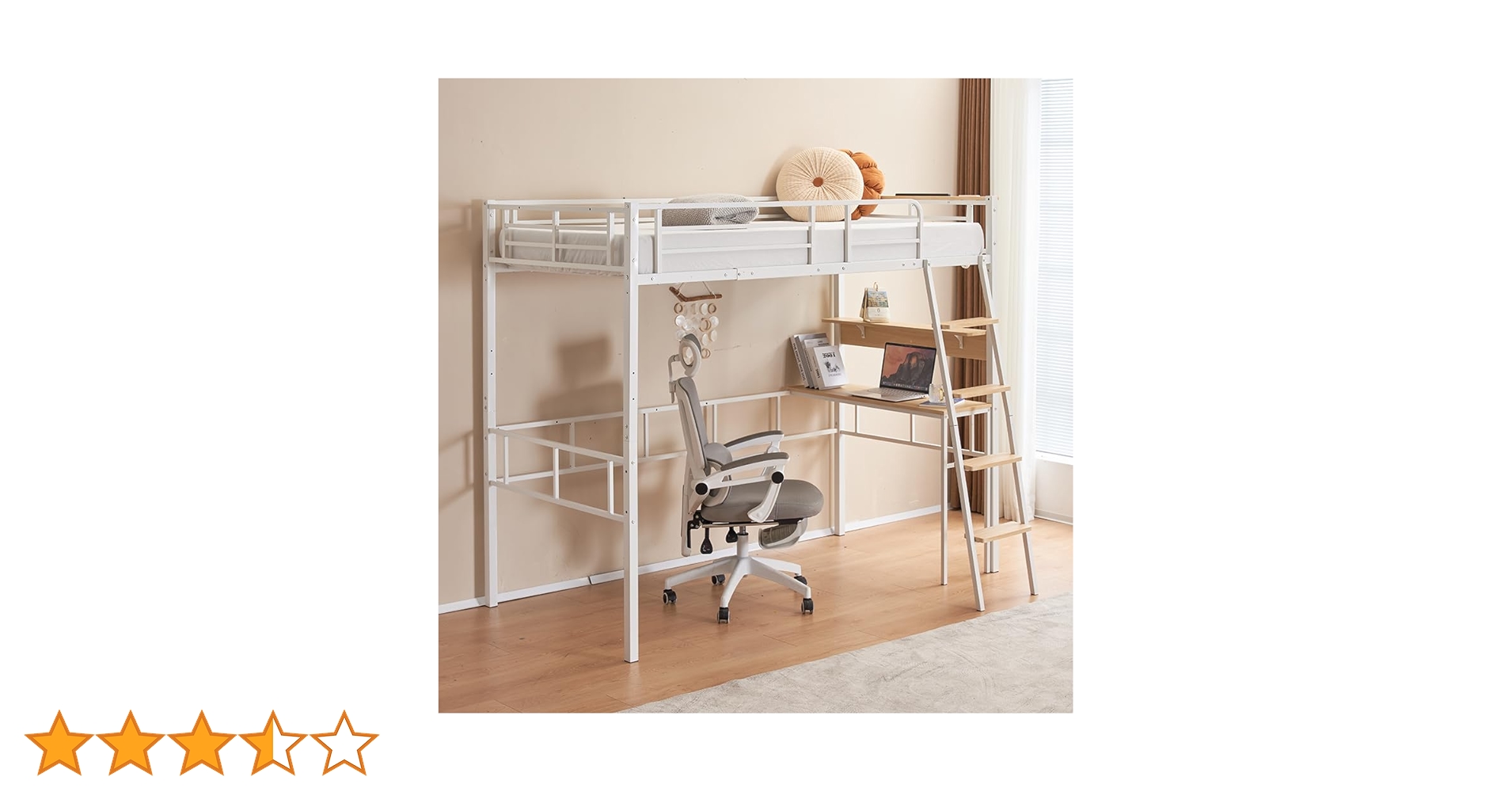 Amazon｜システムベット ロフトベッド シングル コンセント付き デスク