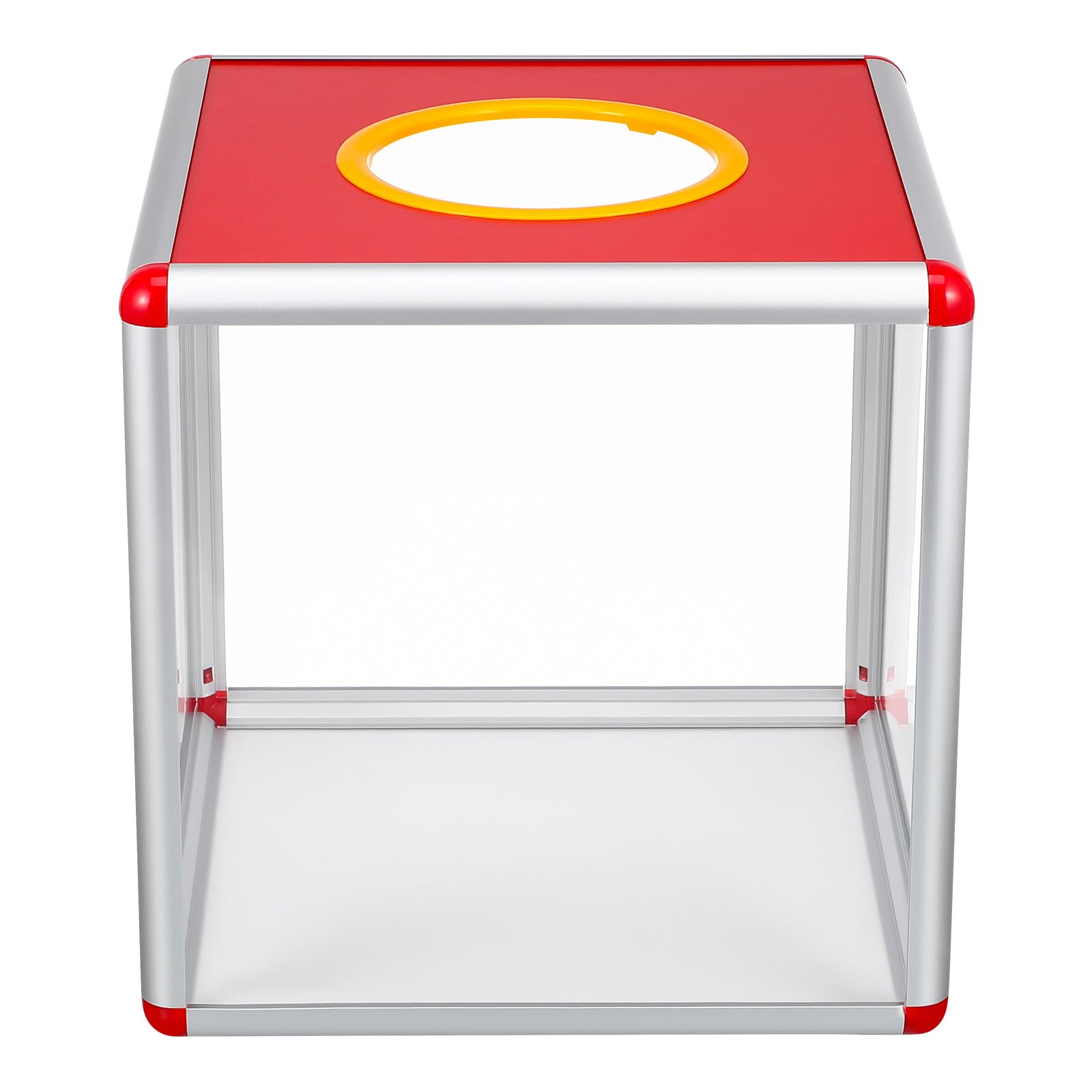 MAGICLULU Caja de Rifa Cuadrada de Aleación de Aluminio y Mdf | Ligera y Funcional, para Bonificación Anual y Actividades Empresariales, Uso Versátil en Oficina Color Aleatorio