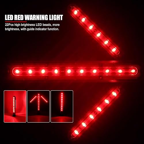 Miniatura 3 de EVTSCAN Luz LED de seguridad vial ajustable de 45 grados, con flecha de giro, luz roja magnética, lámpara LED de seguridad de señal de tráfico, para