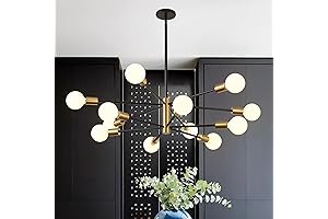 Gold and Black Sputnik Chandelier: Illuminate Your Dining Room
