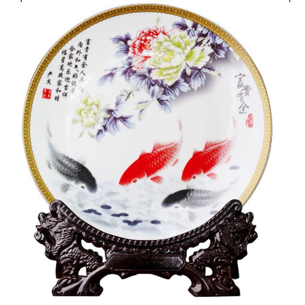 BKHsgDXJ Decorative ceramics Decorative Ceramics Hanging Plates, Cera 10.2inch Jingdezhen Chinese Ceramic Plate Ornaments